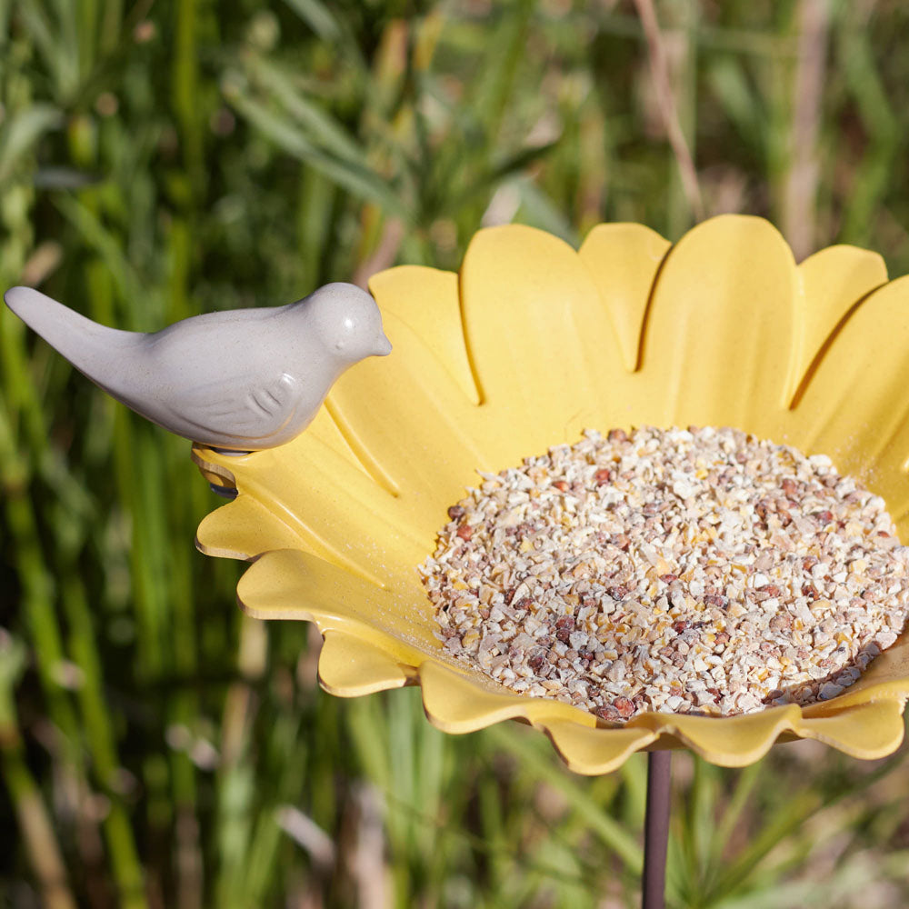 Yellow Daisy Stake Feeder Ø20x4.5cm