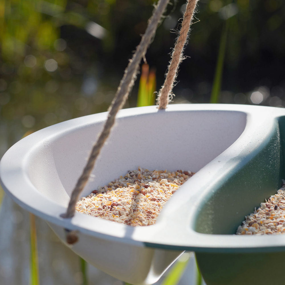 Hanging Half-Moon Bird Feeder Ø27x6cm