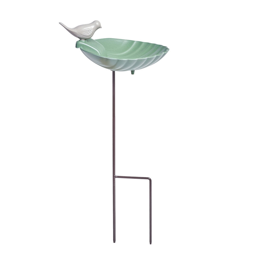 Green Shell Stake Feeder Ø18.5x6cm