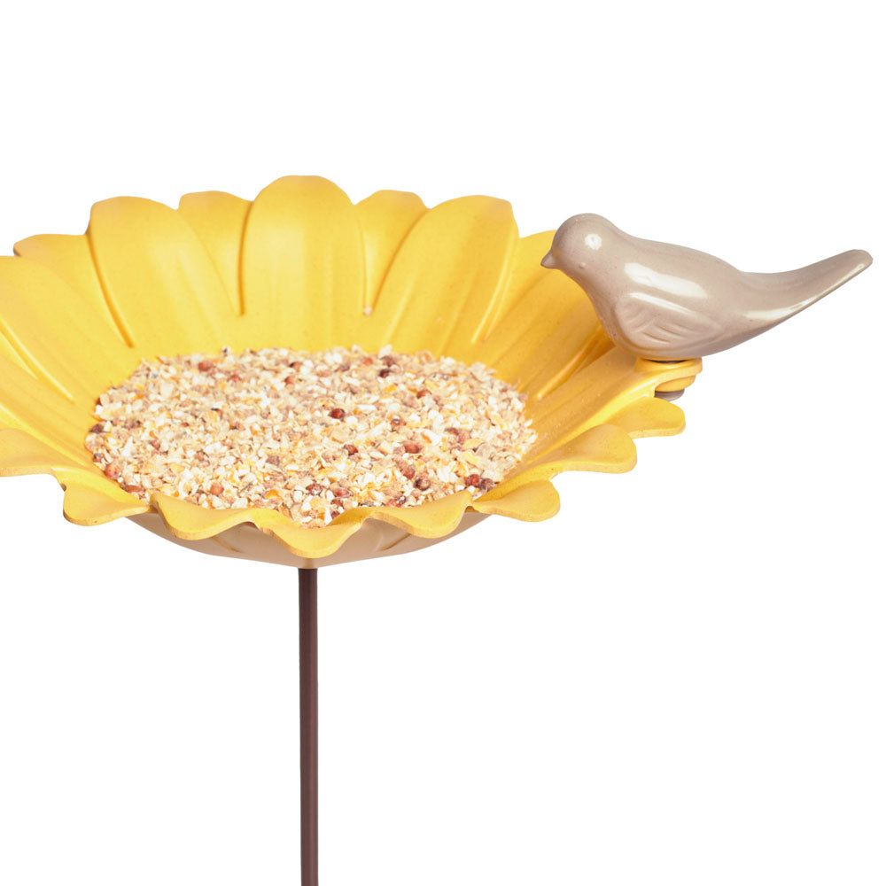 Yellow Daisy Stake Feeder Ø20x4.5cm