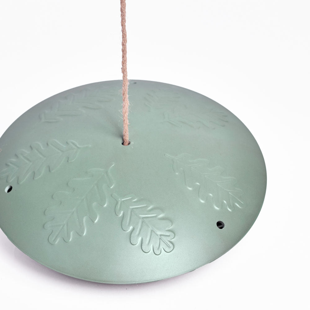 Green Pebble Bird Feeder Ø21x7cm