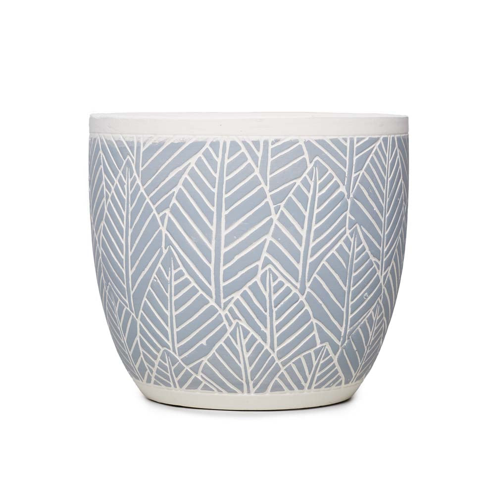 Grey Leaf Planter L Ø17x15cm