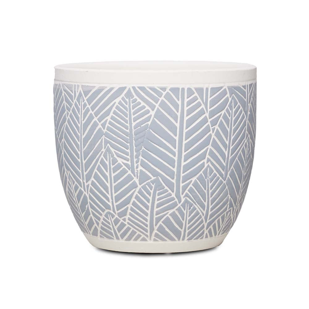 Grey Leaf Planter S Ø12.5x11cm