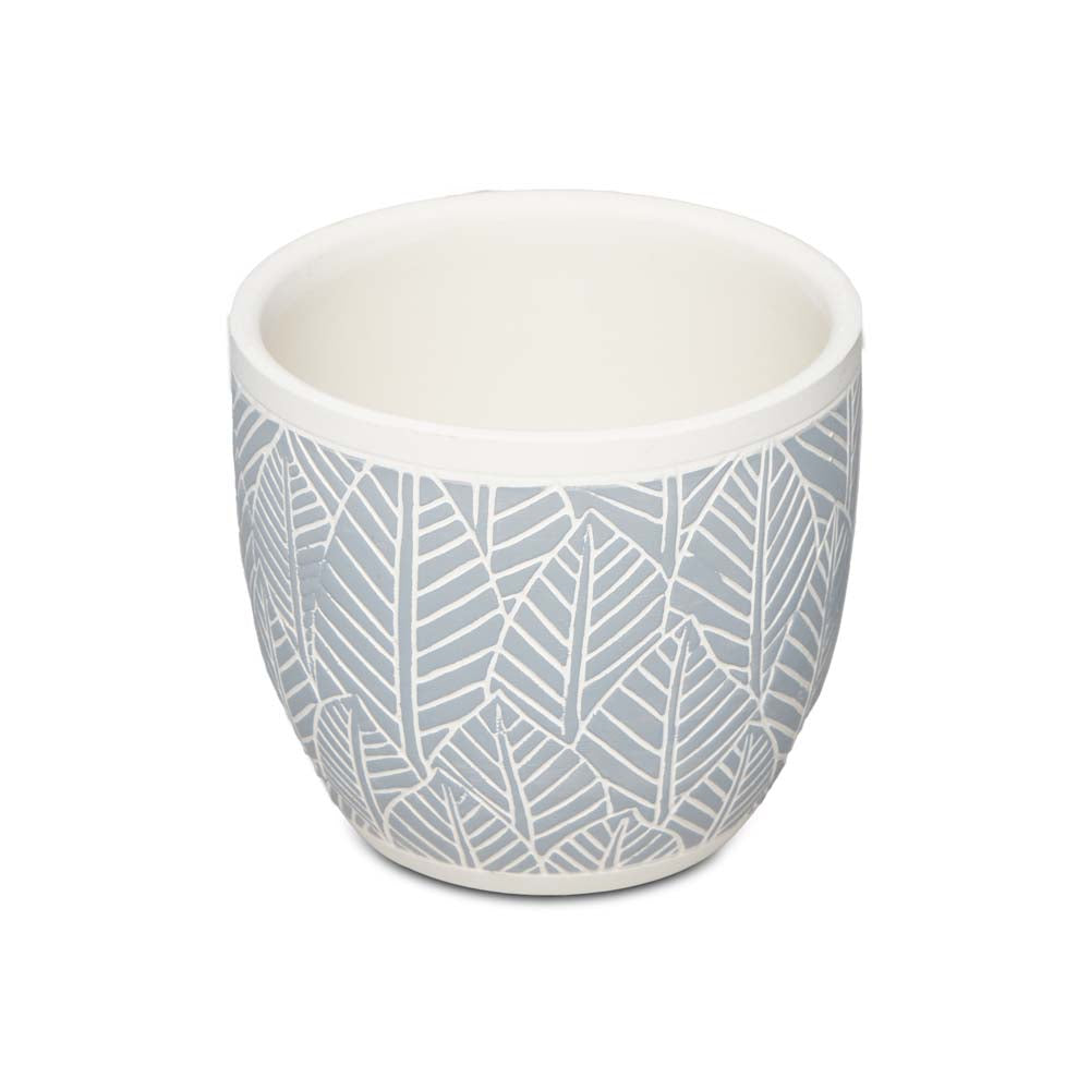 Grey Leaf Planter S Ø12.5x11cm