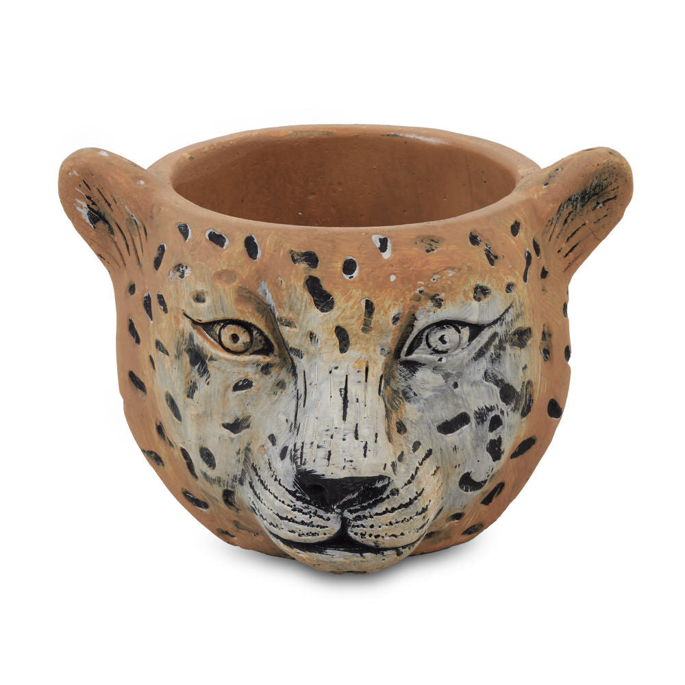 Leonard The Leopard Pot 15.5X14.5X11Cm