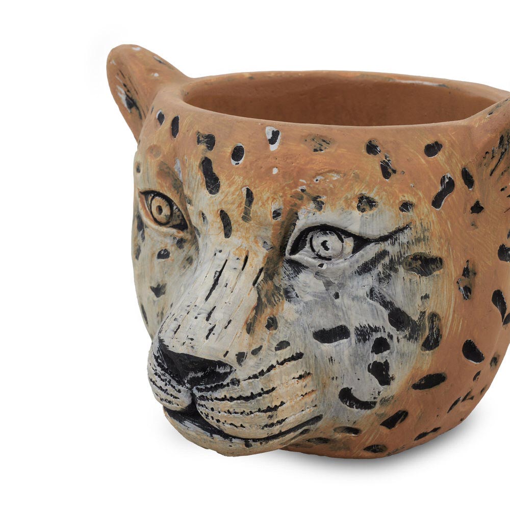 Leonard The Leopard Pot 15.5X14.5X11Cm