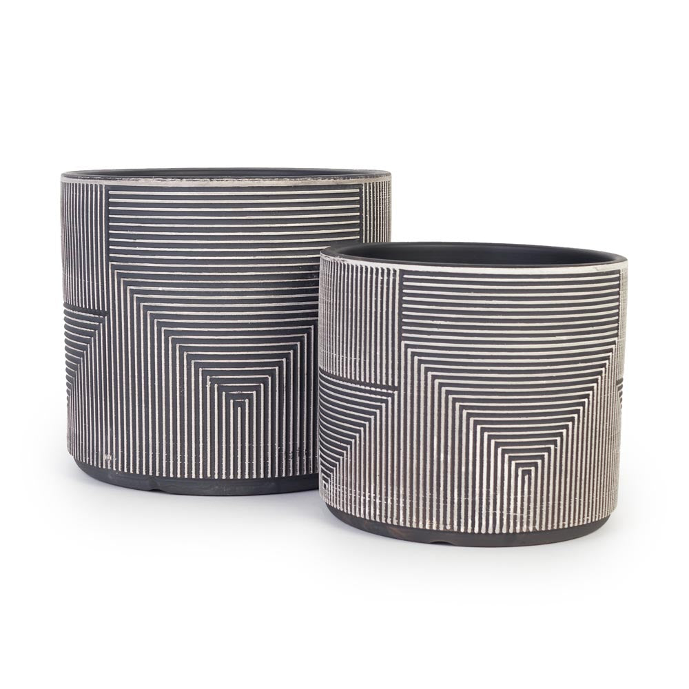 Shadow Lines Pot Ø17x15cm