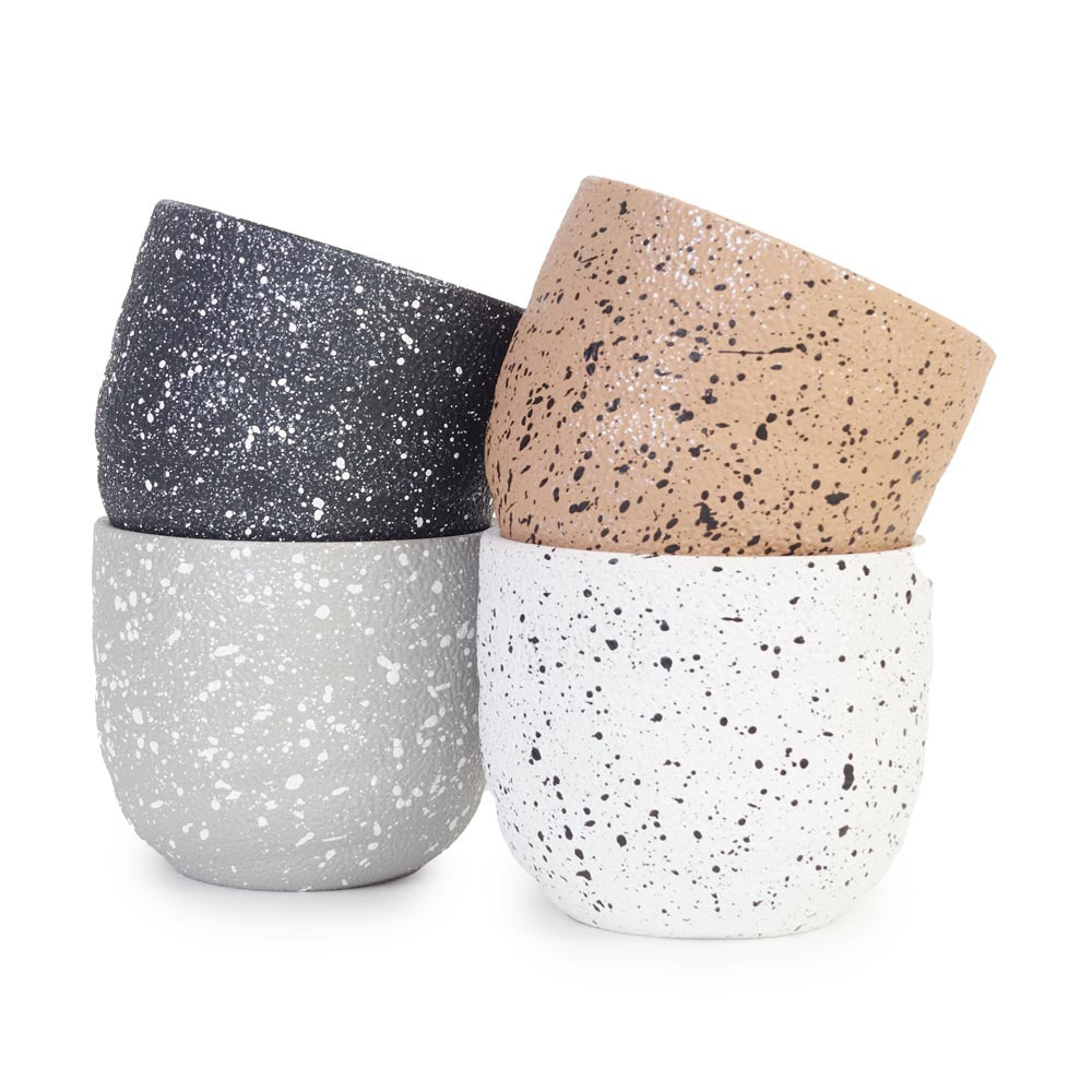 Snowfall Terrazzo Pot Ø12x10cm