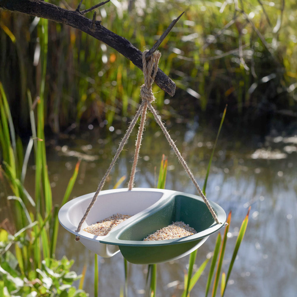 Hanging Half-Moon Bird Feeder Ø27x6cm