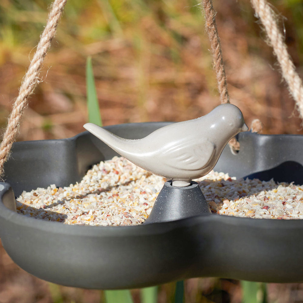 Grey Flora Bird Feeder Ø23x3.5cm