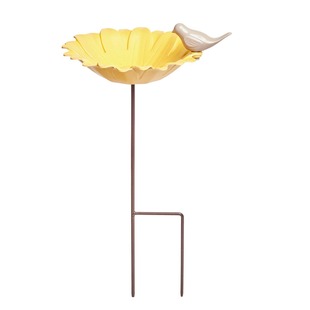 Yellow Daisy Stake Feeder  Ø20x4.5cm