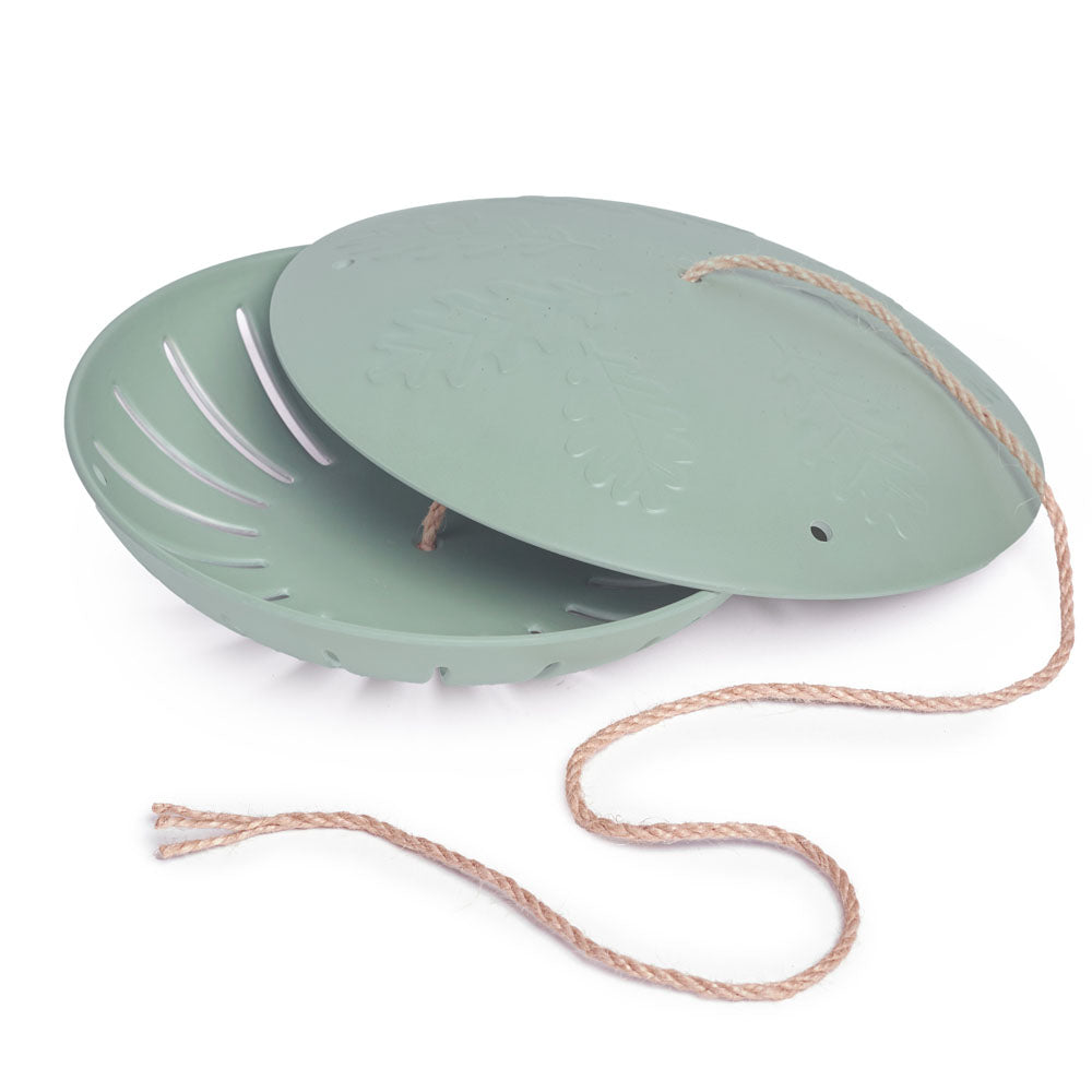 Green Pebble Bird Feeder Ø21x7cm