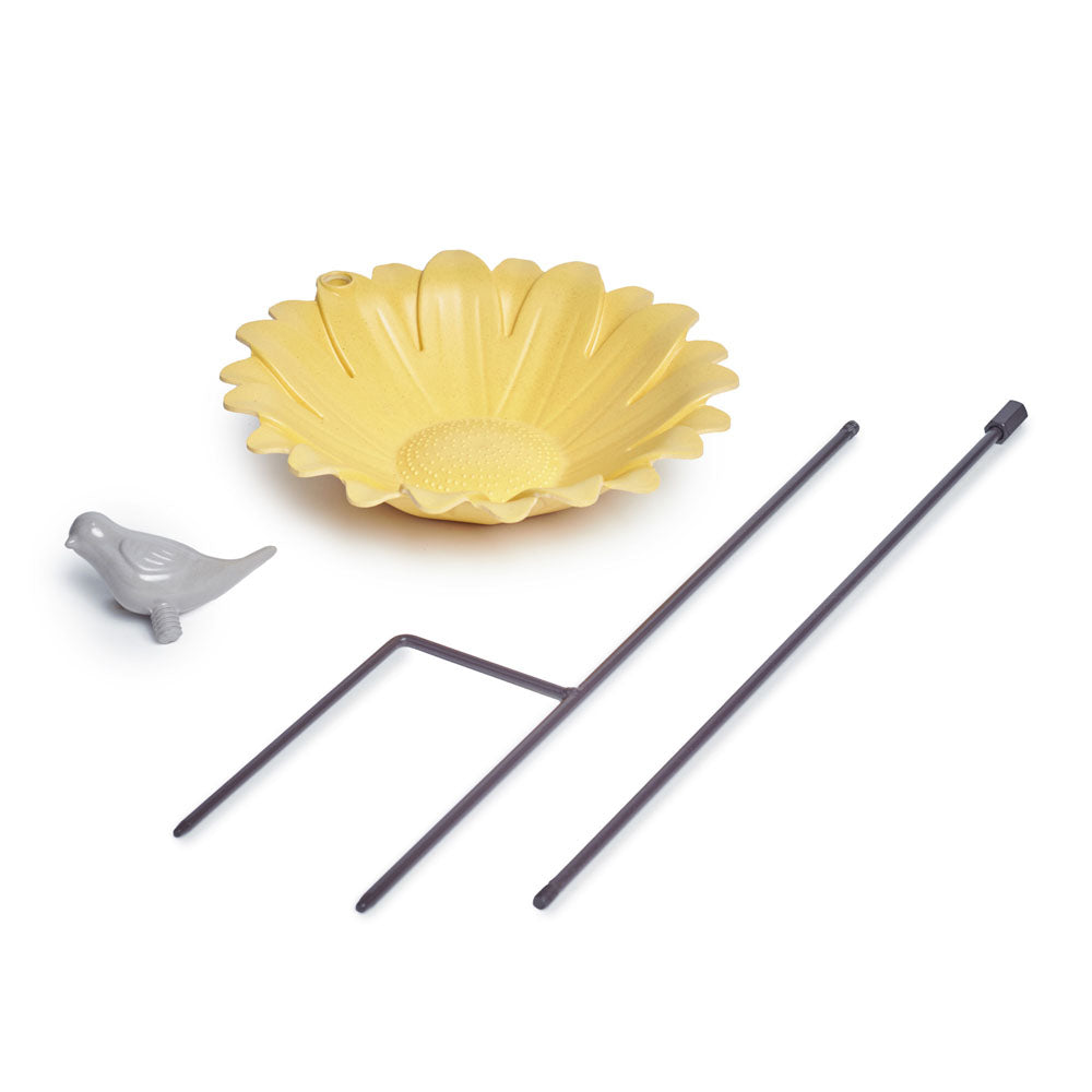Yellow Daisy Stake Feeder  Ø20x4.5cm