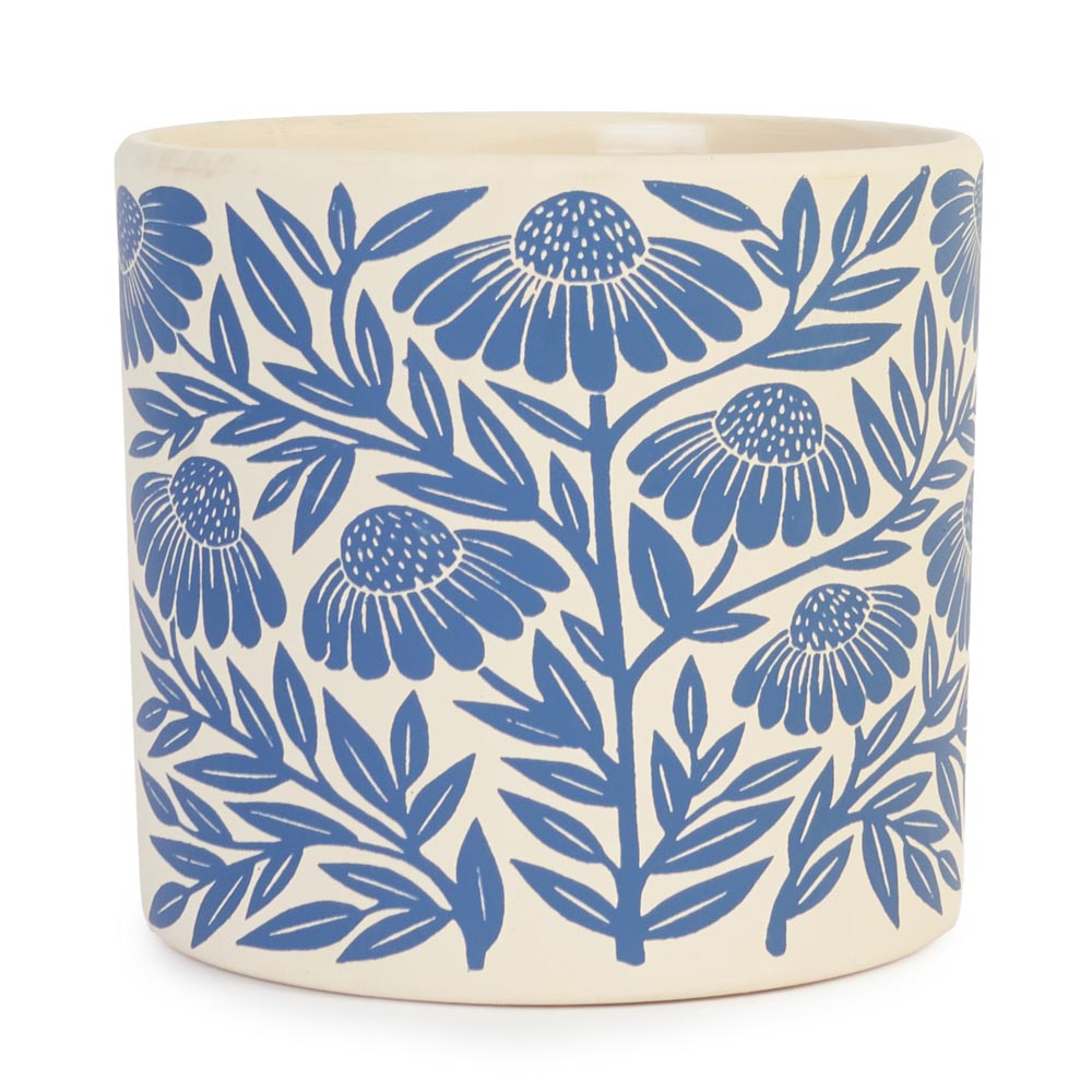 Blue Flower Pot Ø13.5x12.5cm