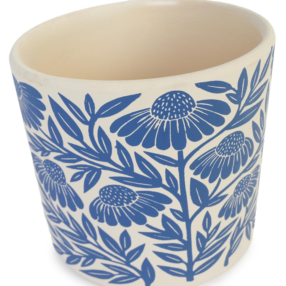 Blue Flower Pot Ø13.5x12.5cm