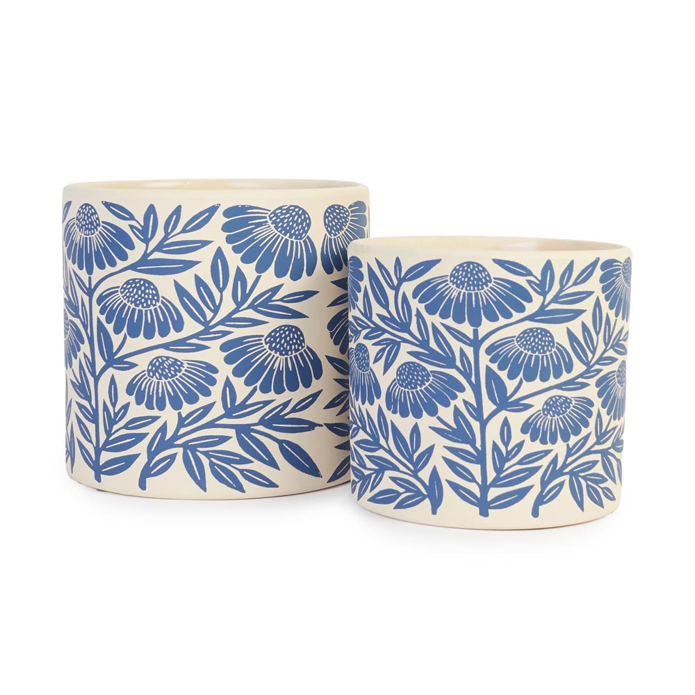 Blue Flower Pot Ø13.5x12.5cm