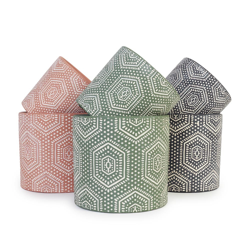 Sahara Geo Pot Ø13.5x12.5cm