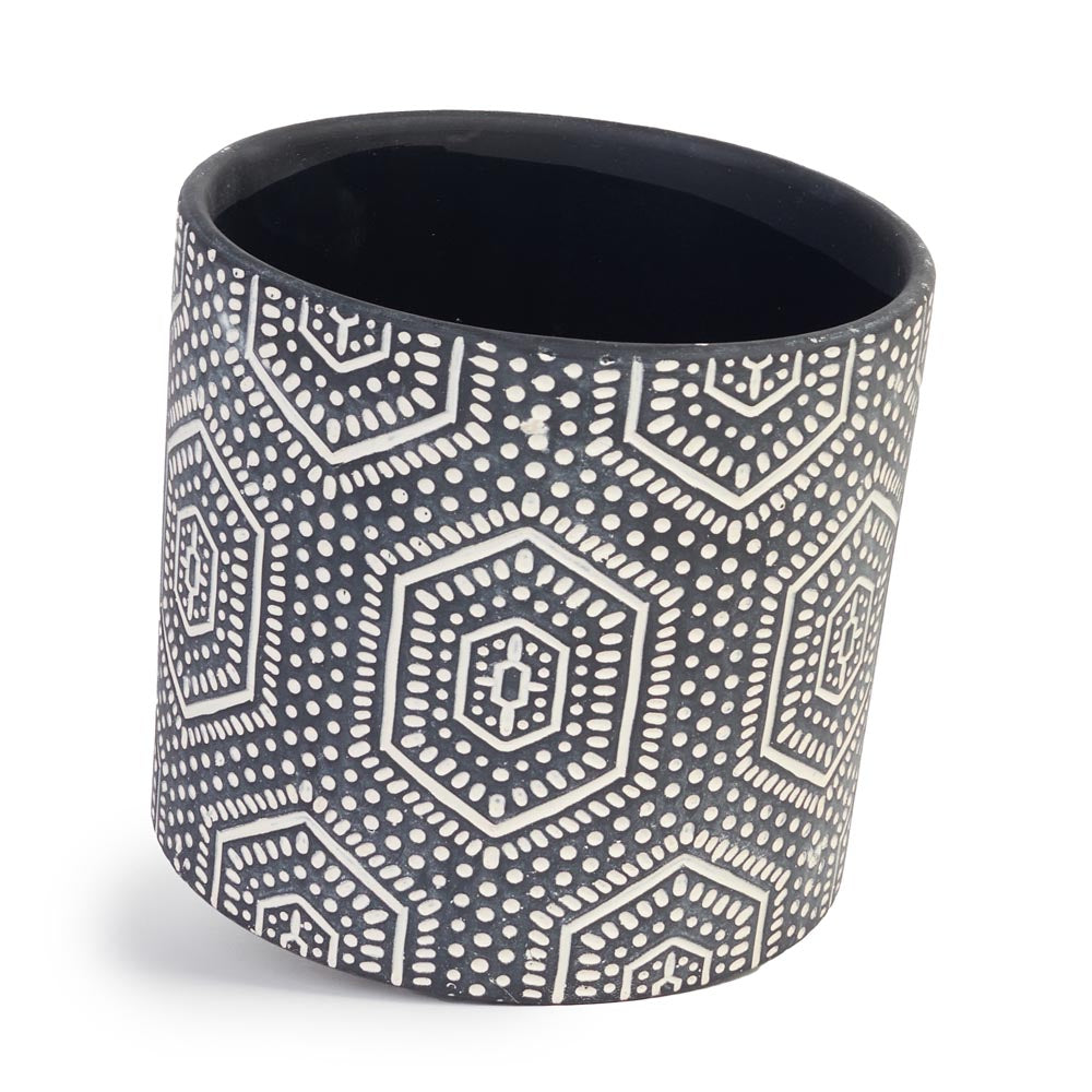 Midnight Geo Pot Ø17x15.5cm