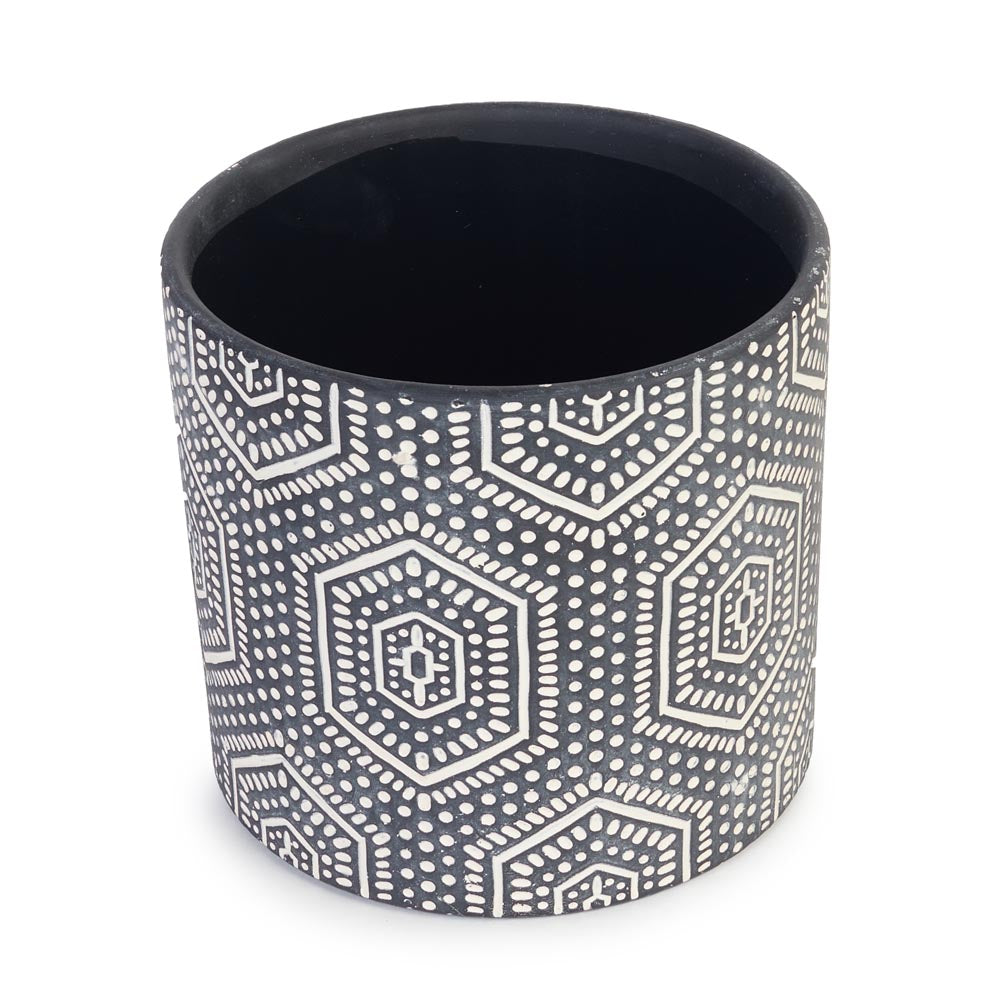 Midnight Geo Pot Ø17x15.5cm