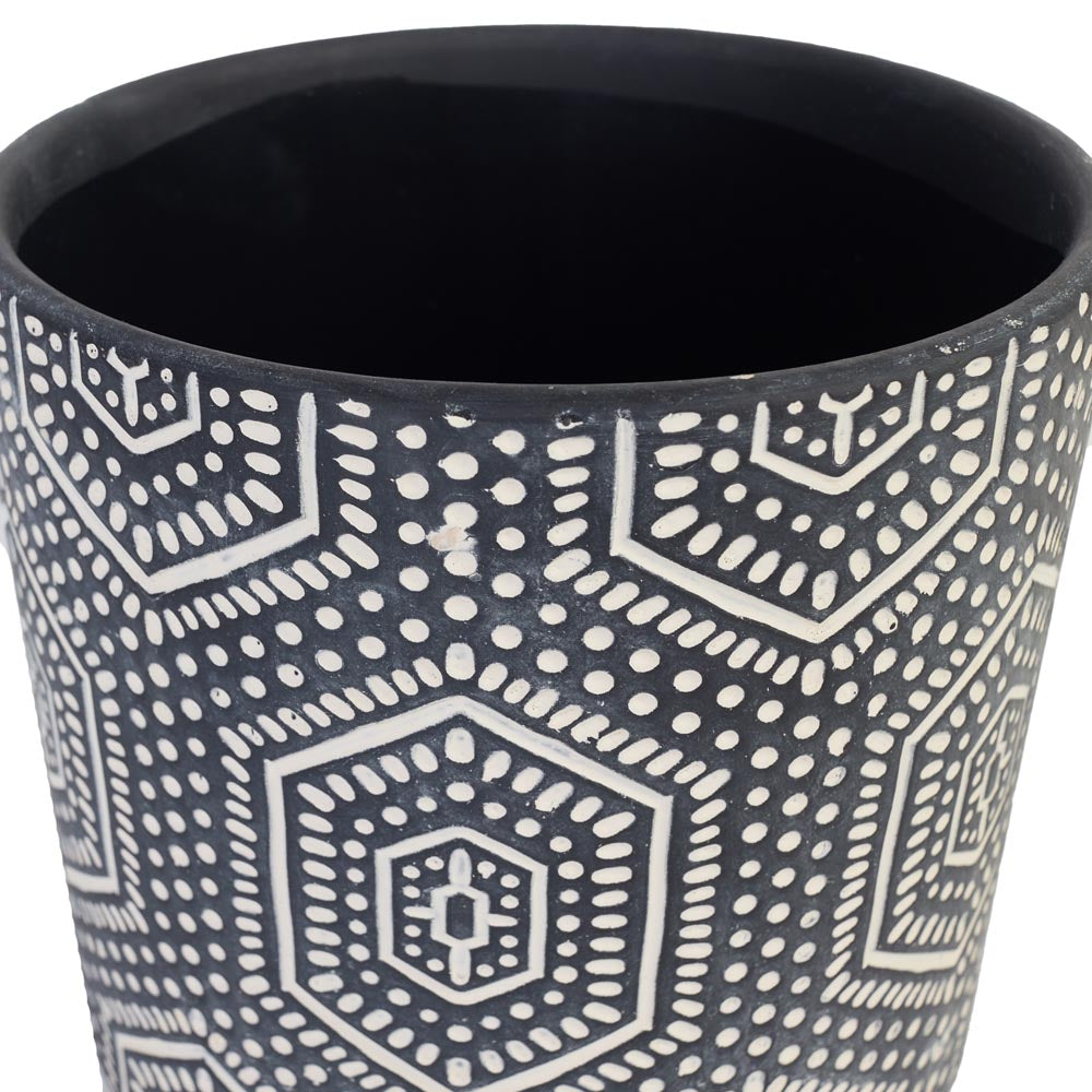 Midnight Geo Pot Ø17x15.5cm