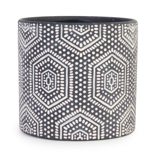 Midnight Geo Pot Ø13.5x12.5cm