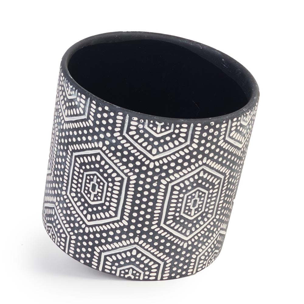 Midnight Geo Pot Ø13.5x12.5cm