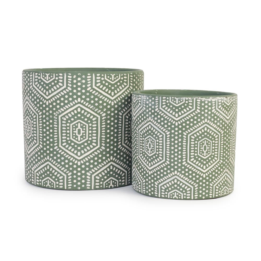 Forest Geo Pot Ø17x15.5cm