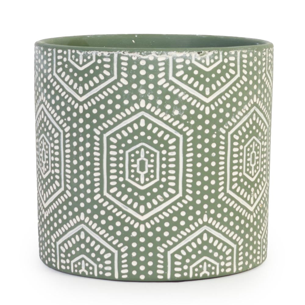 Forest Geo Pot Ø13.5x12.5cm