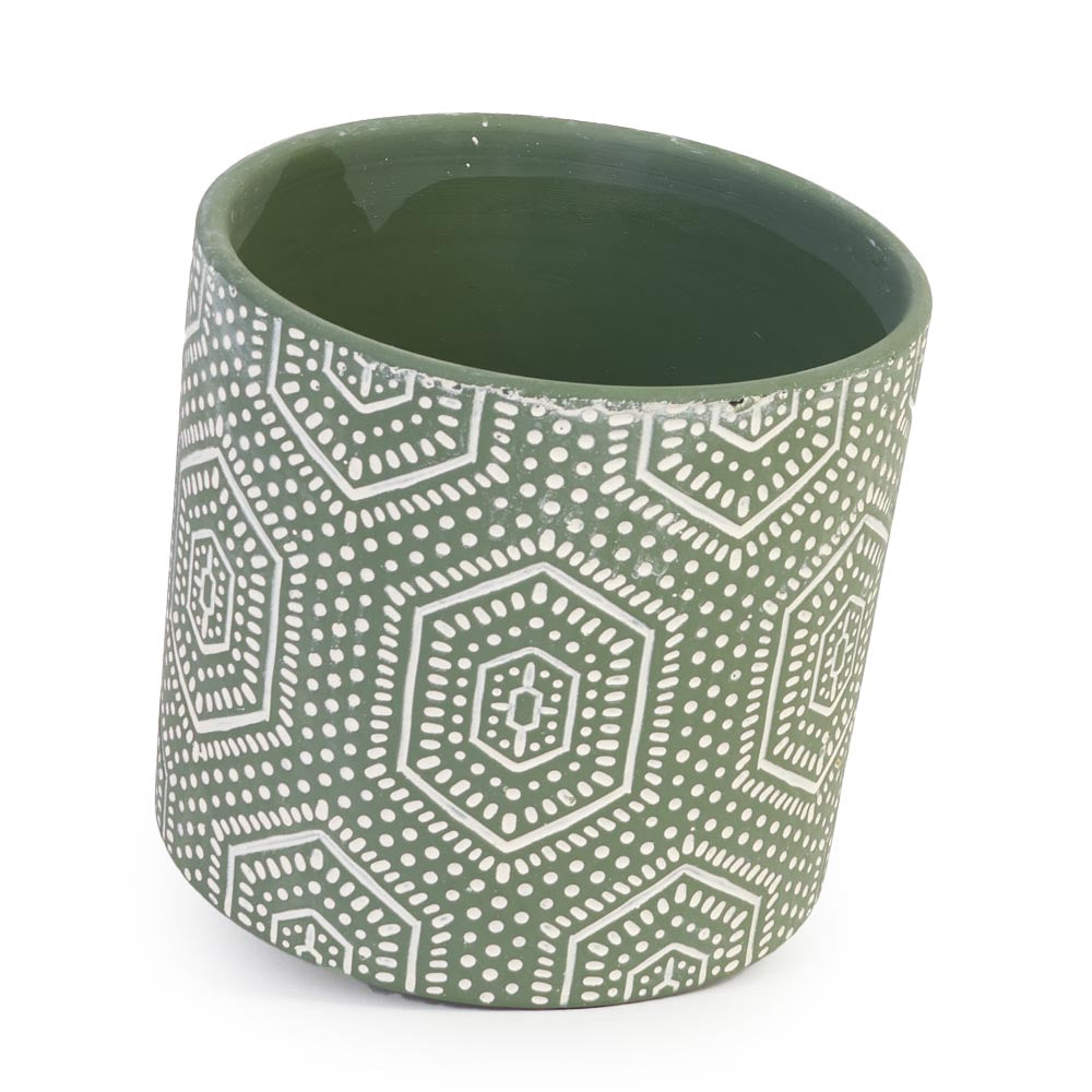 Forest Geo Pot Ø13.5x12.5cm