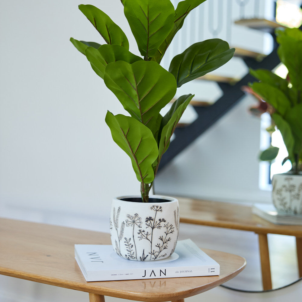 Botanical Sketch Planter Ø15.5x13cm