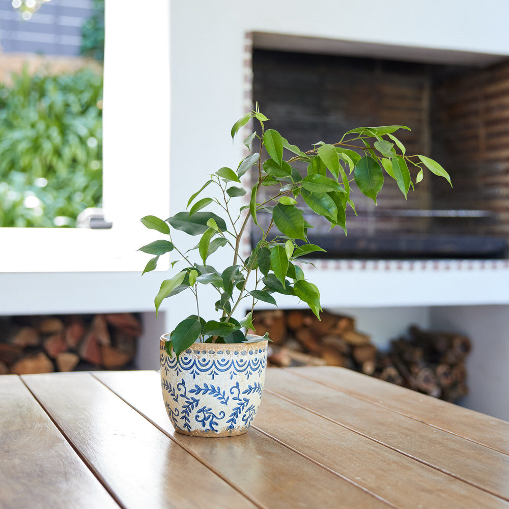 Tuscan Azure Pot Ø14x12cm