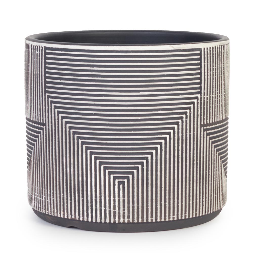 Shadow Lines Pot Ø14x12cm