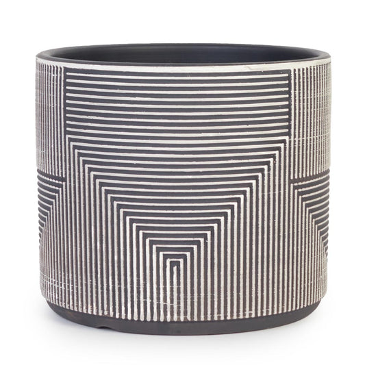 Shadow Lines Pot Ø14x12cm