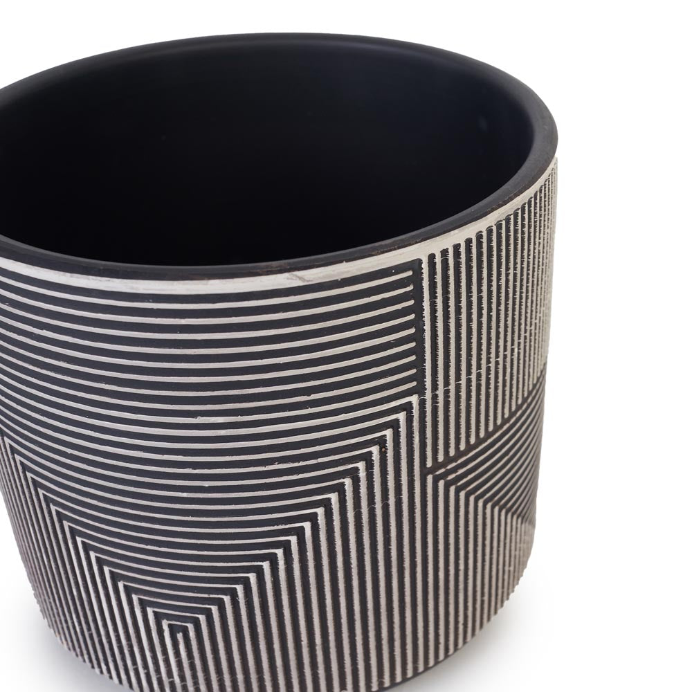 Shadow Lines Pot Ø14x12cm