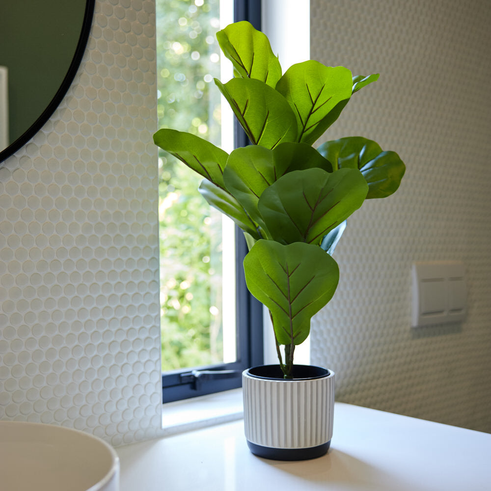 Monochrome Column Pot Ø14x12cm