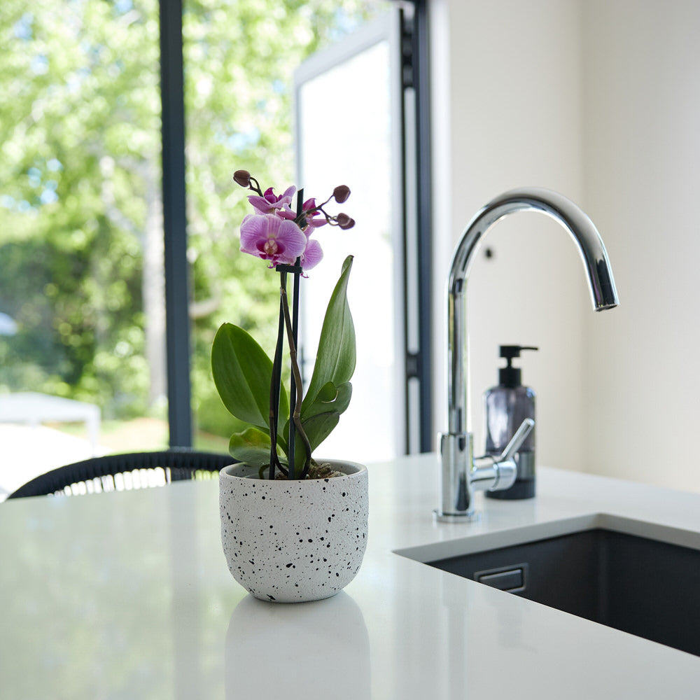 Snowfall Terrazzo Pot Ø12x10cm