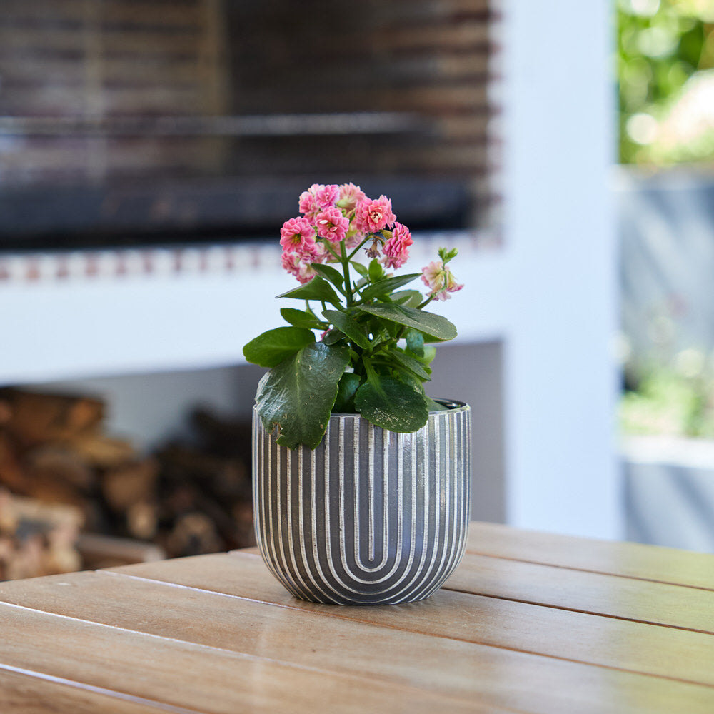 Charcoal Arc Pot Ø14x12cm