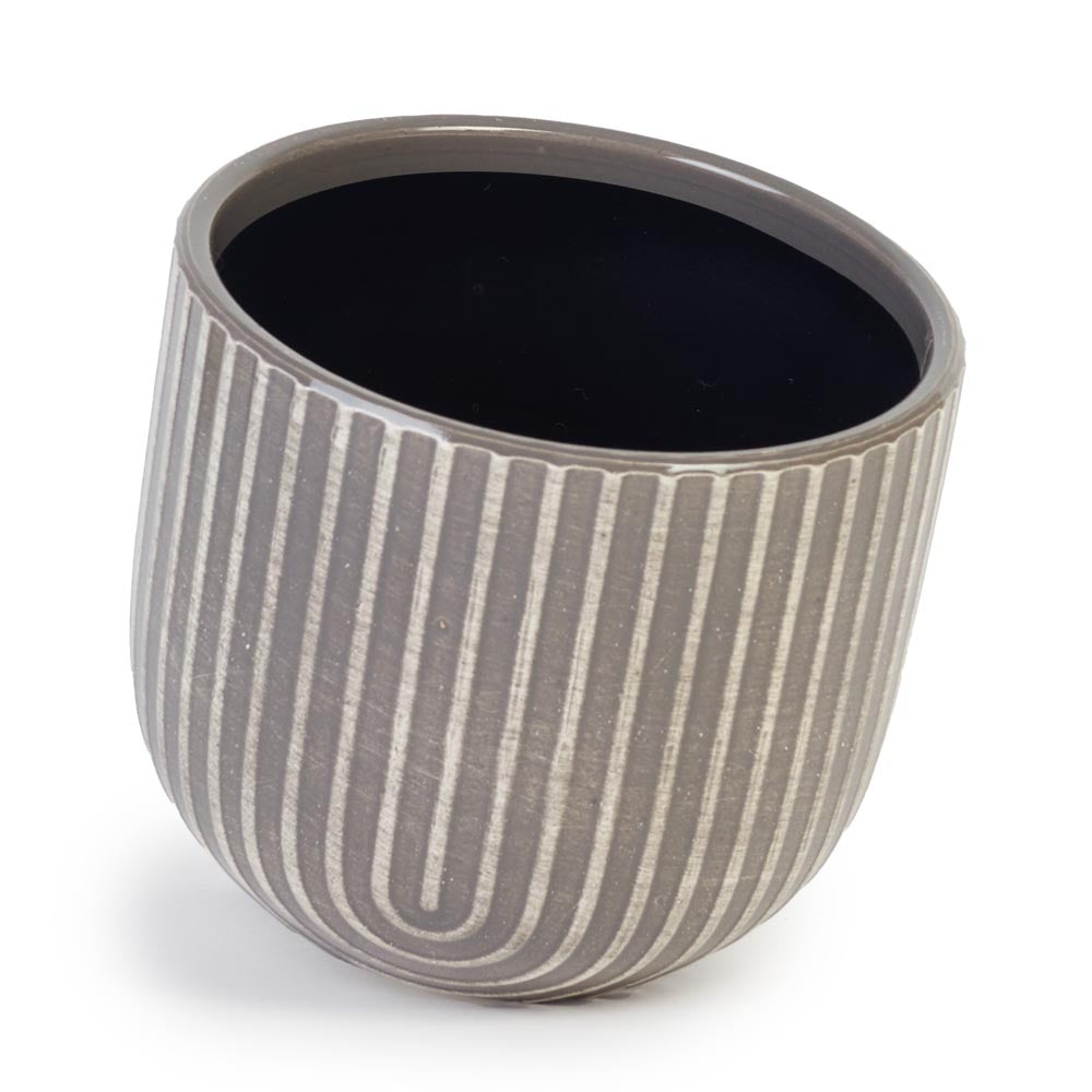Charcoal Arc Pot Ø14x12cm
