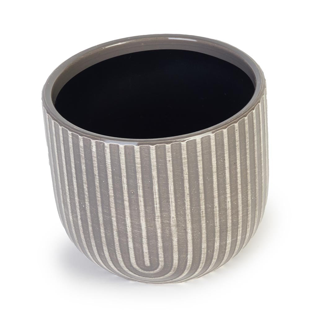 Charcoal Arc Pot Ø14x12cm