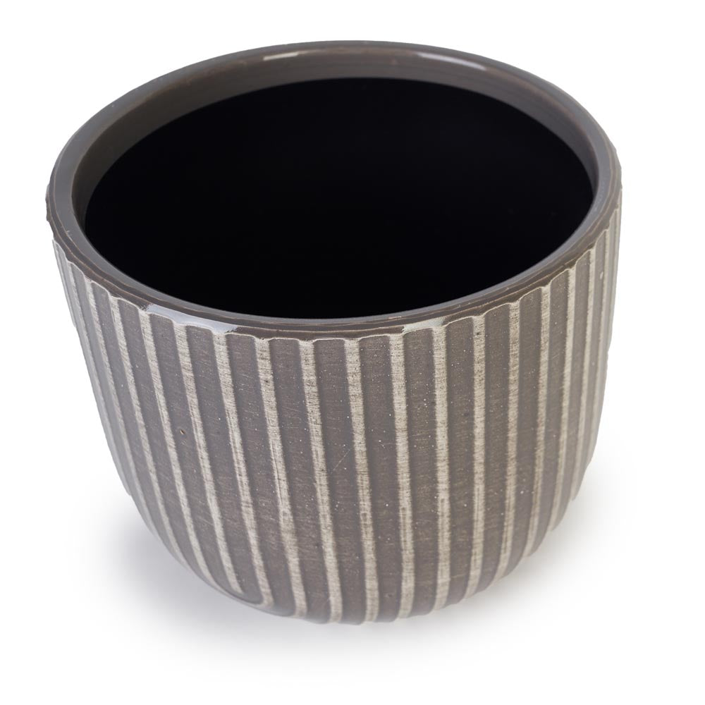 Charcoal Arc Pot Ø14x12cm