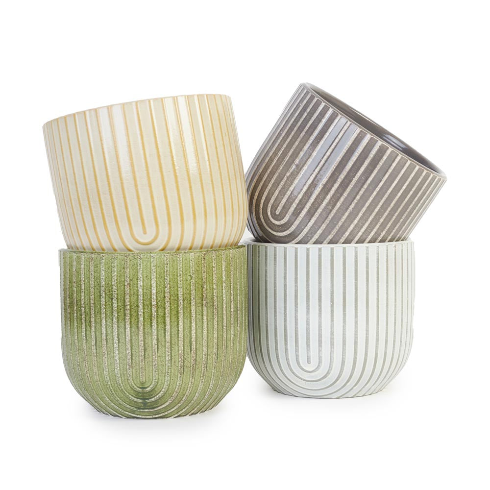 Vanilla Arc Pot Ø14x12cm